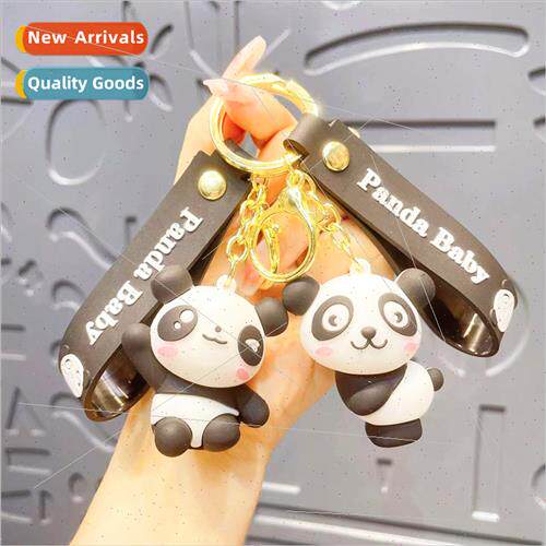 Cute panda pendant doll cartoon couple doll small charm bag