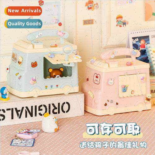 New money bank girl small car only into the lovely children
