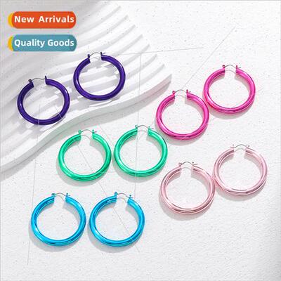 Gorgeous illusion electrophoresis earrings female Europe ins