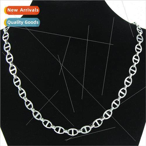 Europe ins oval day word buckle splicing chain necklace infl