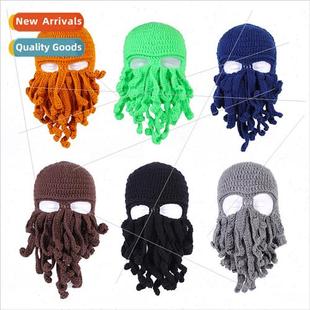 Face Gini Woolen Cover Squid Hat Octopus Pullover Woo