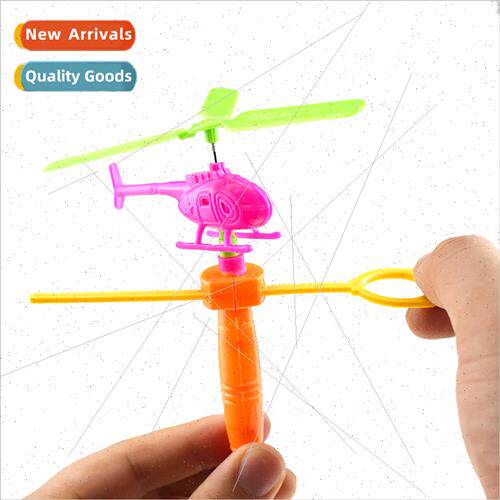 mini assembled handle pull rule airplane power helicopter ca