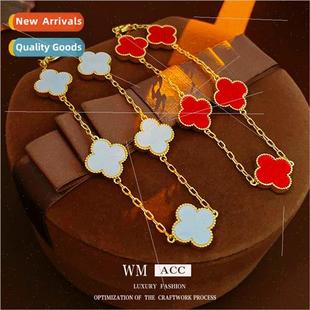 diamonds acrylic flower Tanium Korea bracelet simpl steel