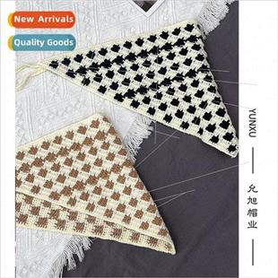 bird nest hair fashion scarf small triangle Korean knted