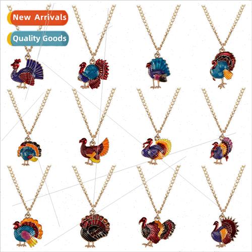 New Fall Thanksgiving Turkey Necklace Halloween Party Decora