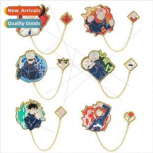 Anime Yuren Scepter Gohu Gojo Metal Brooch War Back Spell
