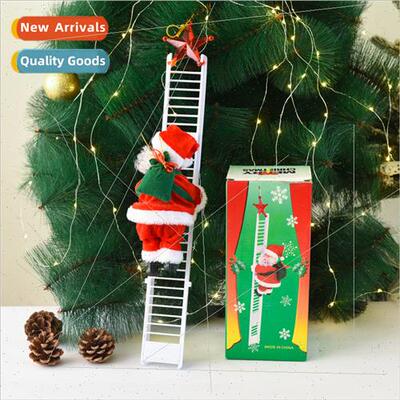 Red Climbing Ladder Climbing Rope Electric Music Santa Climb