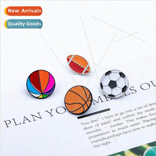 Japan Korea sports fun oil drop soccer basketball pin cartoo