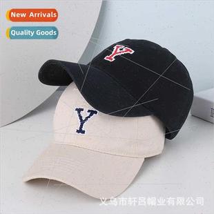 versatile sports baseball cap men fashion letter Y embroider
