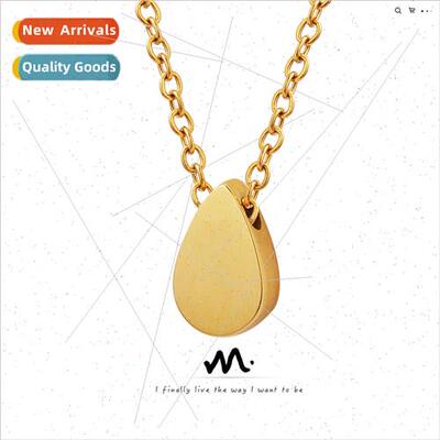 ins Korea whening water drop pendant collarbone chain niche