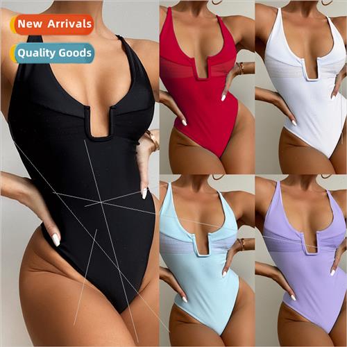 New one-piece steel brace bikiniEurope sexy U brace swimsu s
