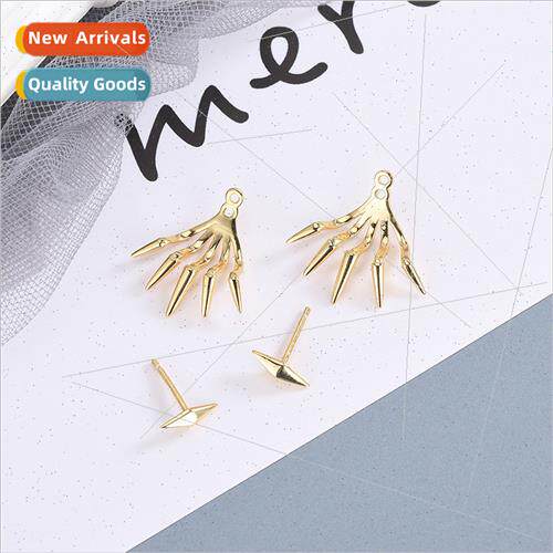 s925 silver niche glossy pointed horse eye claw back danglin