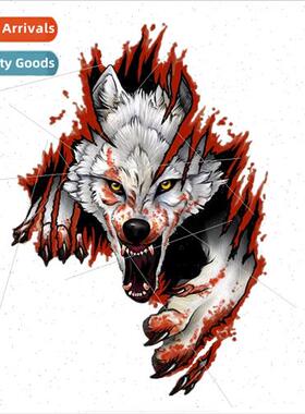 3D New Angry Wolf car stickers Reflective car decals Modifie