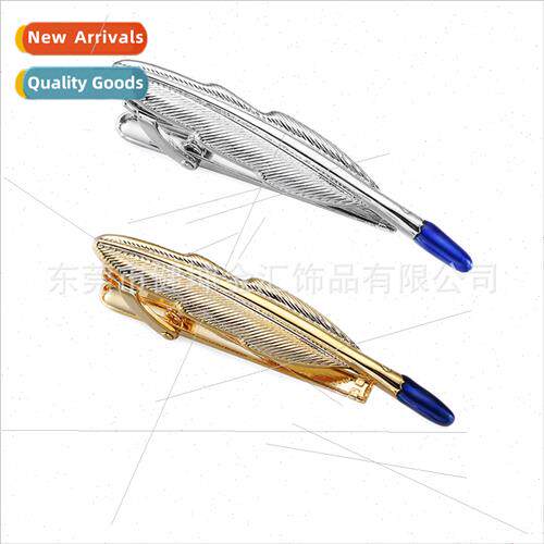 Colorful Quill Tie Clip Blue Quill Tie Clip