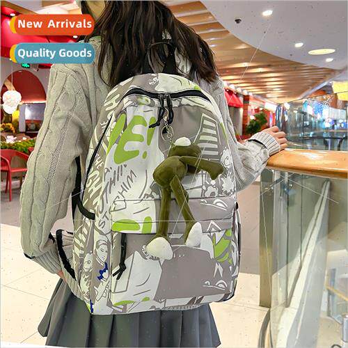Schoolbag female Korean ins graffi tide cool casual backpack