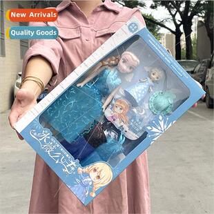 Girls princess doll dress up set big doll small princess dre