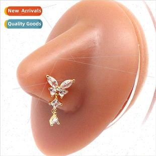 Butterfly Jewelry Nose Ring Gun Staple Europe