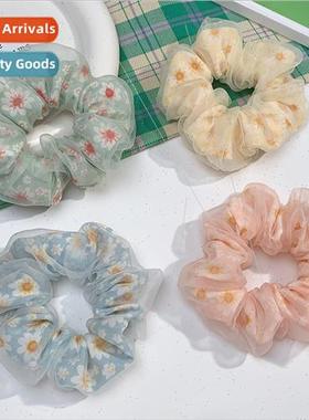 Korea cute flowers double-layer mesh large intestinal ring h