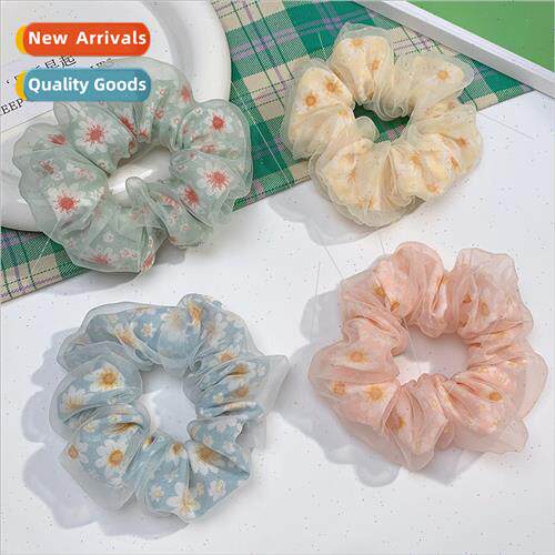 Korea cute flowers double-layer mesh large intestinal ring h