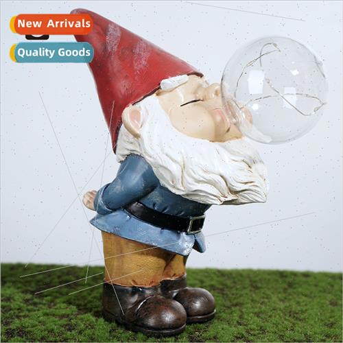 Gnome Solar Ornament Europe Resin Crafts Garden Patio Decora