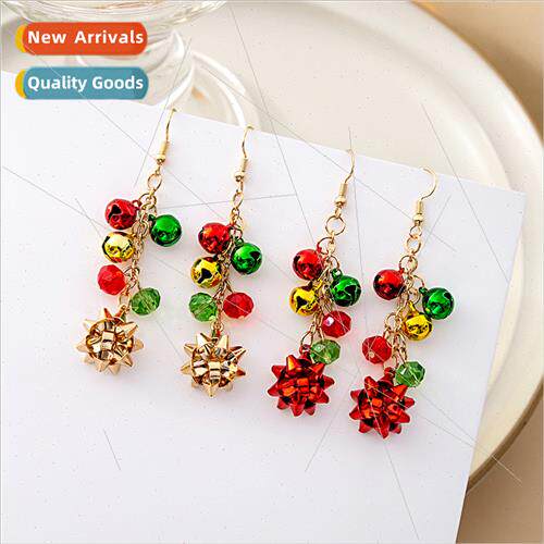 Colorful Bell Tassel Earrings Christmas Earrings New Flower