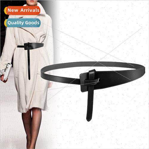 New wide belt decorative jacket leather belt  versatile cowh