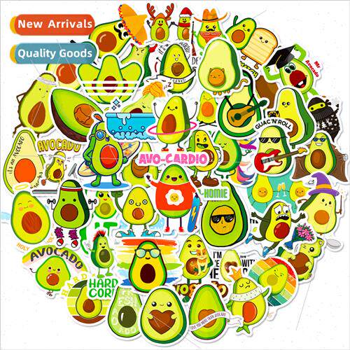 50 avocado stickers new cartoon cute fruit avocado avocado c