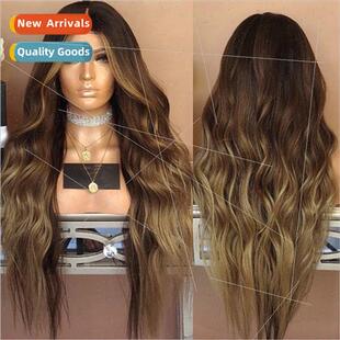head ladies center parted big Europe wig gradient wave full