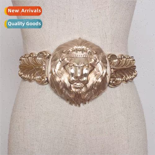 Europe temperament versatile domineering metal lion head bel