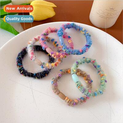 2023 fall winter plush hair circle headdress hair rope simpl