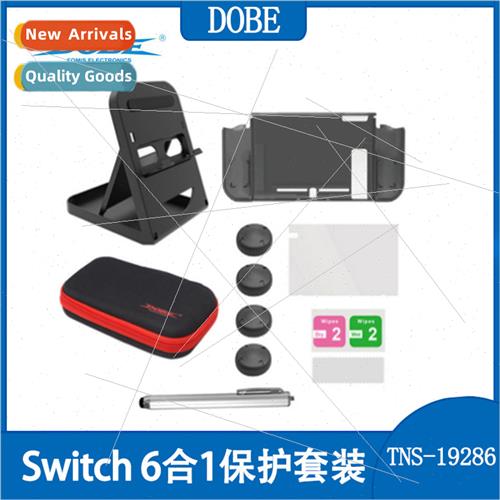 Swch 6-in-1 Set Storage Bag + Stand + Case + Rocker Cap + Te