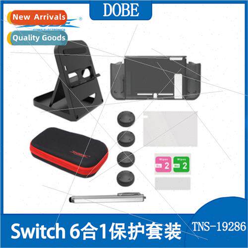 Swch 6-in-1 Set Storage Bag + Stand + Case + Rocker Cap + Te