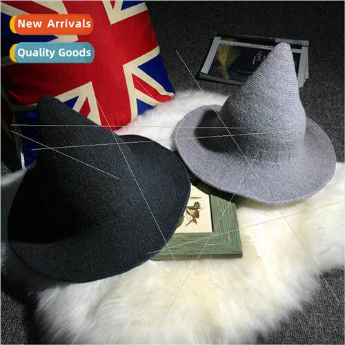 pointed wch knted wool fisherman hat short brim ndy nipple b