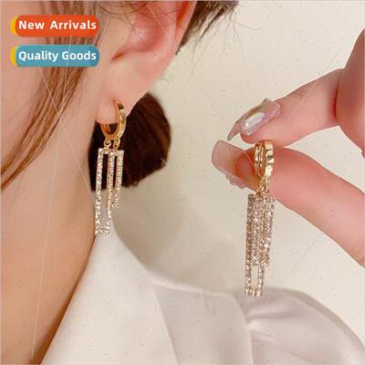 Korea celebry delicate geometric earrings niche cold earring