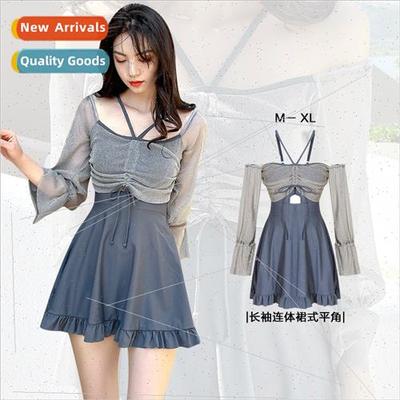 Swimsu female one-piece belly-shading thin Korea ins conserv