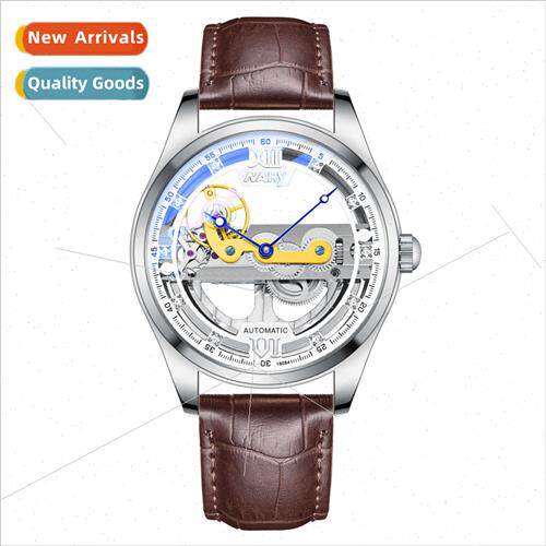 Men Watch Business Skeleton Dial Automatic Mechanical Watch