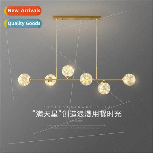 Copper dining room lights Scandinavian chandelier modern min
