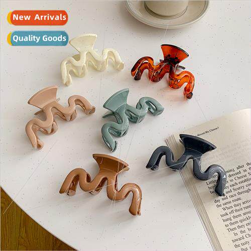 French retro big wave hair grab Korea ins back head M grab c