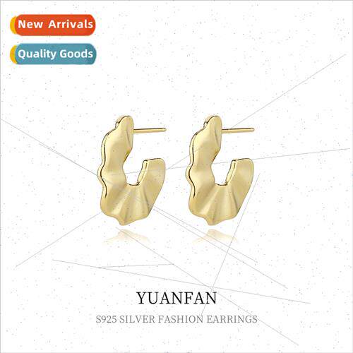 925 silver earrings female Europe cold wind fashion niche ir