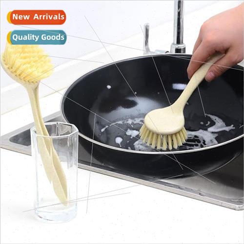 Kchen cleaning tools wheat straw long handle household stain