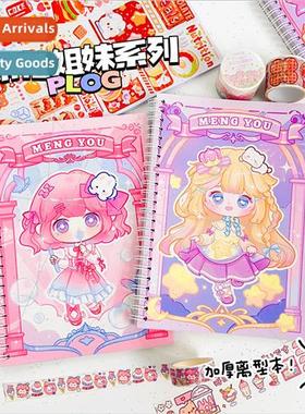 Vertical release book cute girl tape stickers release paper