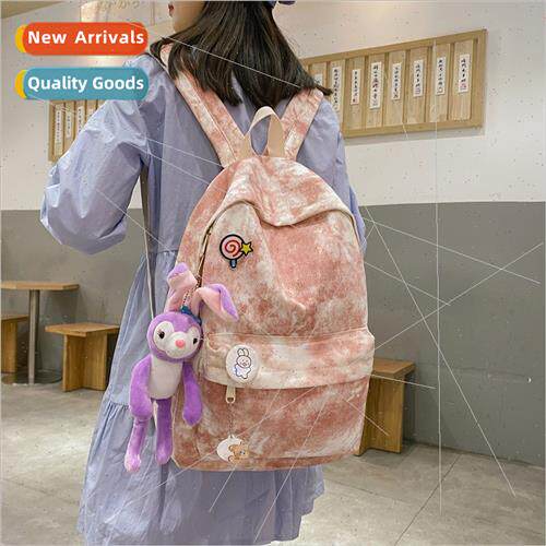 Korean tie-dye middle students shoulder bag cute girl wind l