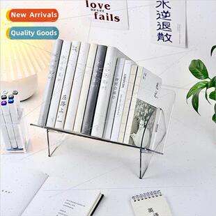 Transparent white ppt desktop bookshelf book storage manager