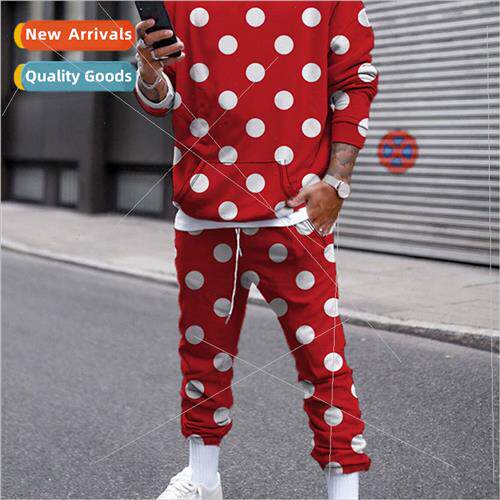 Fall and Winter 3D Printing Mens Hooded Sweatshirt Mens Suit
