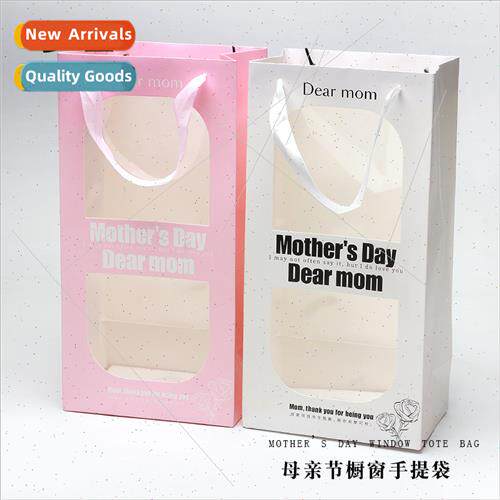 Mother Day window tote bag transparent open window flower pa