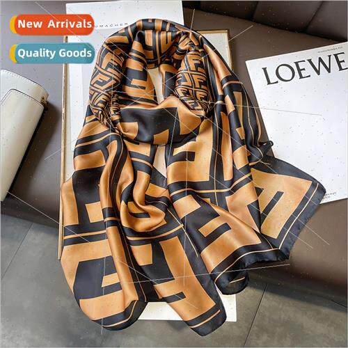 Spring Autumn thin  sub letters geometric simulation silk lo