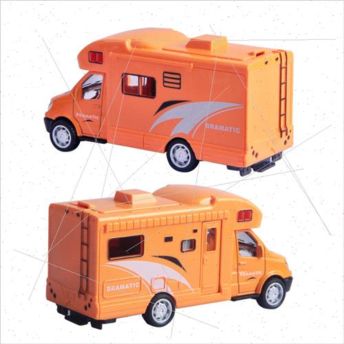 Children toy car touring caravan model alloy wh functional b