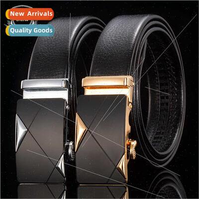 Men Belt Business Casual Automatic Buckle Belt Trouser Belt