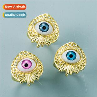 Devil Eyes Europe Fashion Hip Hop Men Women Rings Copper Pla