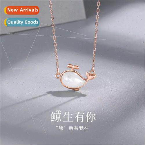 s925 silver natural shell whe mother-of-pearl necklace femal